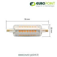LAMPADA R7S 78MM LED 6W BIANCO CALDO