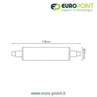 LAMPADA R7S LED BIANCO CALDO 10W 118MM DIMMERABILE