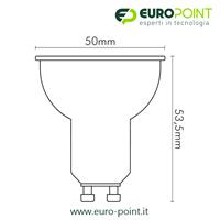 LAMPADA LED 7W 230V GU10 BIANCO CALDO 105°