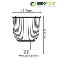 LAMPADA SPOT LED BIANCO CALDO 8W 12V GU5,3
