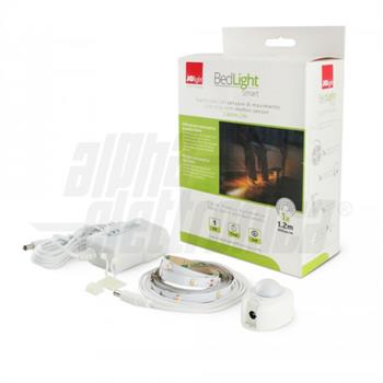 KIT NASTRO LED 1.2M BEDLIGHT CON SENSORE PIR LUCE CALDA