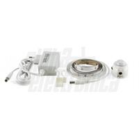 KIT NASTRO LED 1.2M BEDLIGHT CON SENSORE PIR LUCE CALDA