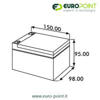 BATTERIA RICARICABILE AL PIOMBO 12V 12Ah CICLICHE AGM