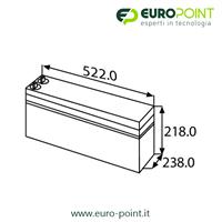 BATTERIA RICARICABILE AL PIOMBO 12V 200Ah AGM