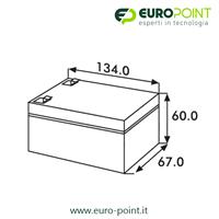 BATTERIA RICARICABILE AL PIOMBO 12V 3,4Ah AGM