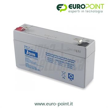 BATTERIA RICARICABILE AL PIOMBO 6V 1,3Ah AGM