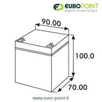 BATTERIA RICARICABILE AL PIOMBO 12V 4,5Ah AGM