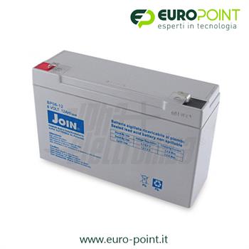 BATTERIA RICARICABILE AL PIOMBO 6V 12Ah AGM
