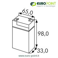 BATTERIA RICARICABILE AL PIOMBO 6V 3,2Ah AGM