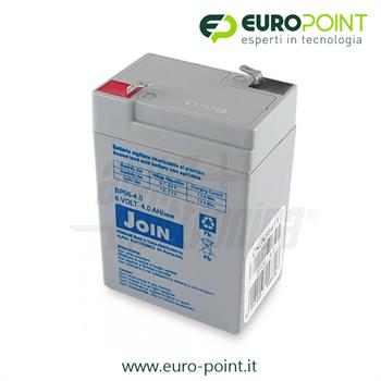 BATTERIA RICARICABILE AL PIOMBO 6V 4Ah AGM
