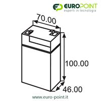 BATTERIA RICARICABILE AL PIOMBO 6V 4Ah AGM