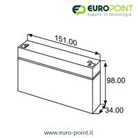 BATTERIA RICARICABILE AL PIOMBO 6V 7Ah AGM