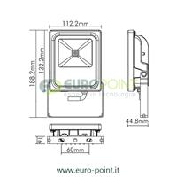 FARETTO LED 12/24Vdc 20W BIANCO CALDO IP65