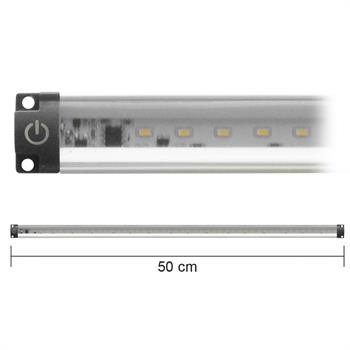 BARRA LED CON INTERRUTTORE 5W 50cm BIANCO CALDO 12Vdc