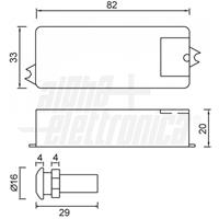 INTERRUTTORE DIMMER INFRAROSSO 12/24/36Vdc 8A