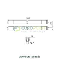 TUBO NEON A LED T8 VETRO 90cm 14W BIANCO NATURALE 4000K