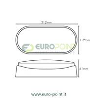 PLAFONIERA LED OVALE 14W BIANCO CALDO - SENSORE MOVIMENTO