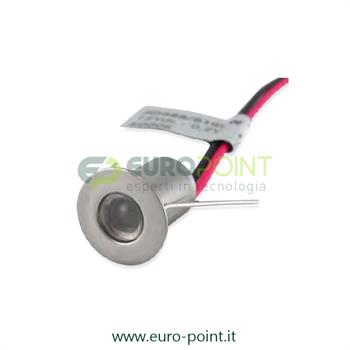 FARETTO LED DA INCASSO IN ACCIAIO - 12V - BLU - 0,2W