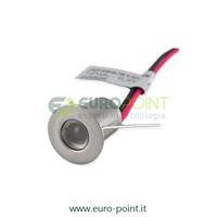 FARETTO LED DA INCASSO IN ACCIAIO - 12V - BLU - 0,2W