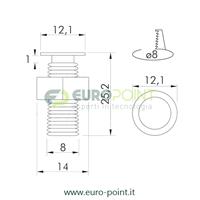 FARETTO LED DA INCASSO CON DADO - 12V - BIANCO CALDO - 0,2W