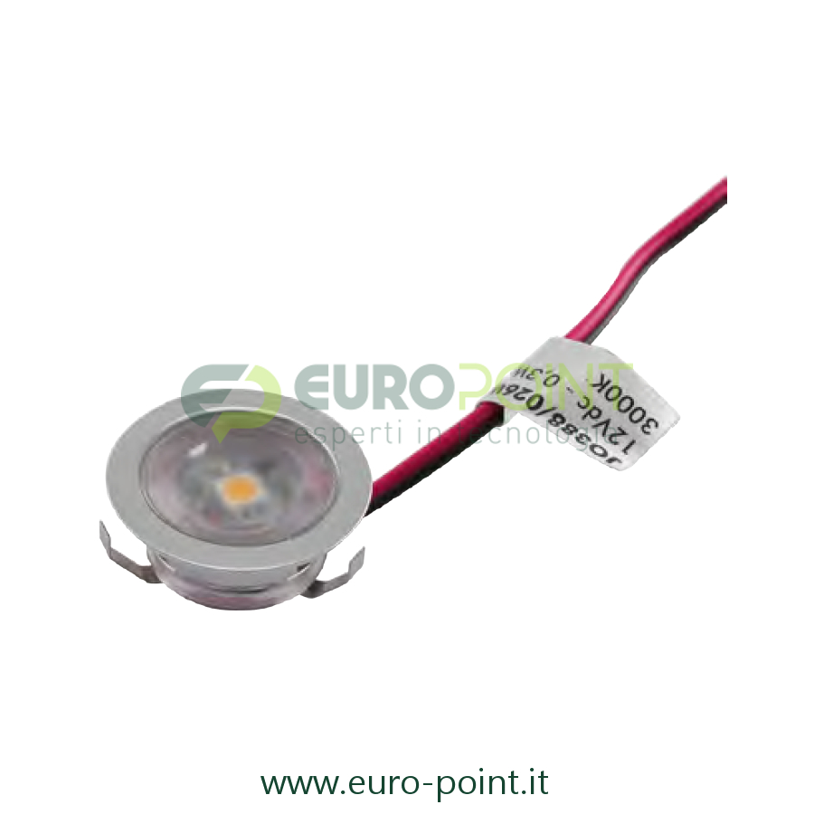 FARETTO LED DA INCASSO - 12V - BIANCO CALDO - 0,3W - PUNTOLUCE - Euro Point