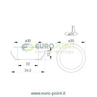 FARETTO LED DA INCASSO - 12V - BIANCO CALDO - 0,3W