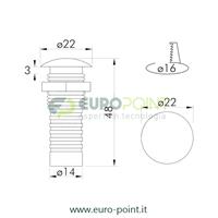 FARETTO LED DA INCASSO CON DADO - 12V - BIANCO CALDO - 1W