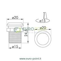 FARETTO LED DA INCASSO CON DADO 1W ALLUMINIO BIANCO CALDO