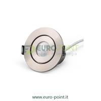 FARETTO LED DA INCASSO 5W ø45mm - SATINATO - BIANCO CALDO