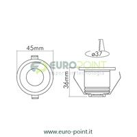 FARETTO LED DA INCASSO 4W - BIANCO CALDO