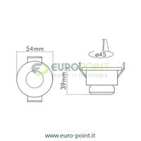 FARETTO LED DA INCASSO 5W - BIANCO - BIANCO CALDO