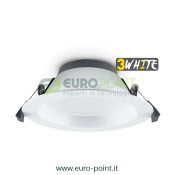 FARETTO LED DA INCASSO 18W TRIwhite BIANCO SELEZIONABILE