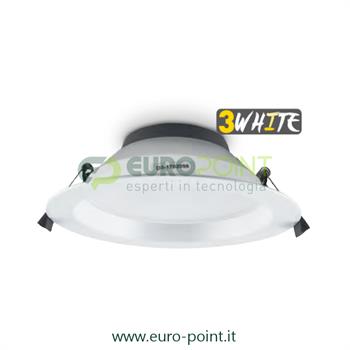 FARETTO LED DA INCASSO 20W TRIwhite BIANCO SELEZIONABILE