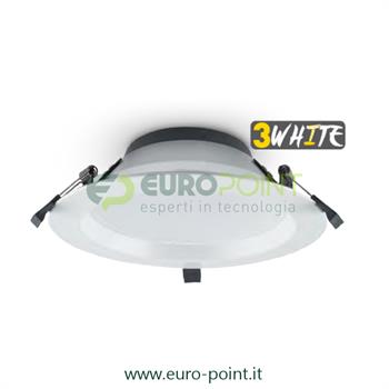 FARETTO LED DA INCASSO 30W TRIwhite BIANCO SELEZIONABILE