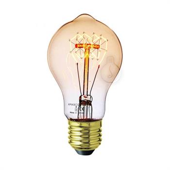 LAMPADA GOCCIA AMBRATA CON FILAMENTO IN CARBONIO ORIZZONTALE