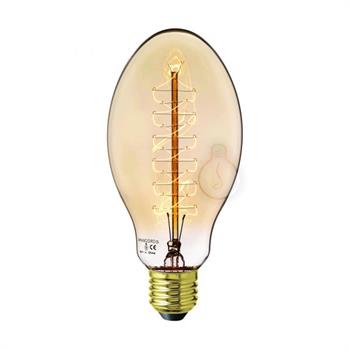 LAMPADA HIPSTER AMBRATA CON FILAMENTO IN CARBONIO A VORTICE