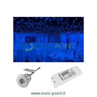 KIT CIELO STELLATO 10 LED SILVER LUCE BLU + ALIMENTATORE