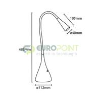 LAMPADA DA TAVOLO LED DIMMERABILE TOUCH 3W - ROSSA