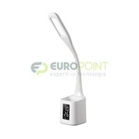 LAMPADA DA TAVOLO LED DIMMER TOUCH OROLOGIO PORTA PENNE