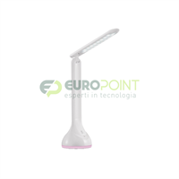 LAMPADA DA TAVOLO LED CON BATTERIA RICARICABILE E BASE RGB