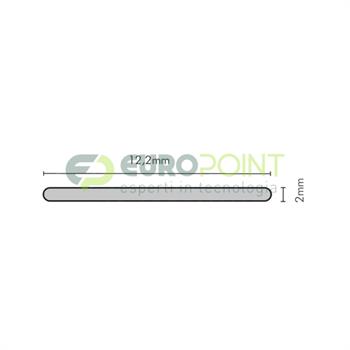 PROFILO 2m DI ALLUMINIO PIATTO