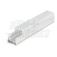 PROFILO 2m ALLUMINIO CON COPERTURA IN PMMA OPACA PIANA