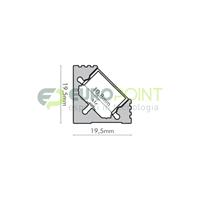 PROFILO 2m IN ALLUMINIO BIANCO CON COPERTURA OPALE PIANA