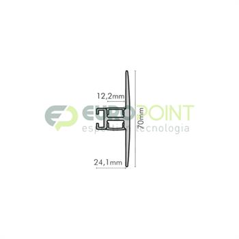 KIT PROFILO 2m IN ALLUMINIO DOPPIA EMISSIONE + ACCESSORI