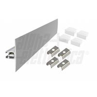 KIT PROFILO 2m IN ALLUMINIO DOPPIA EMISSIONE + ACCESSORI