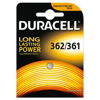 BATTERIA A BOTTONE 362/361 ALL’OSSIDO DI ARGENTO - DURACELL
