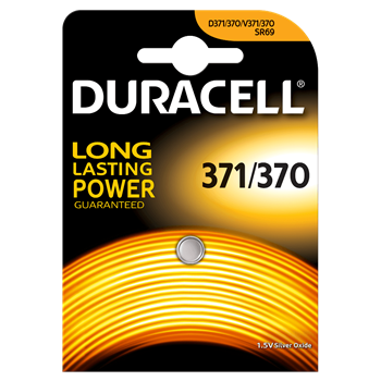 BATTERIA A BOTTONE 371/370 ALL’OSSIDO DI ARGENTO - DURACELL