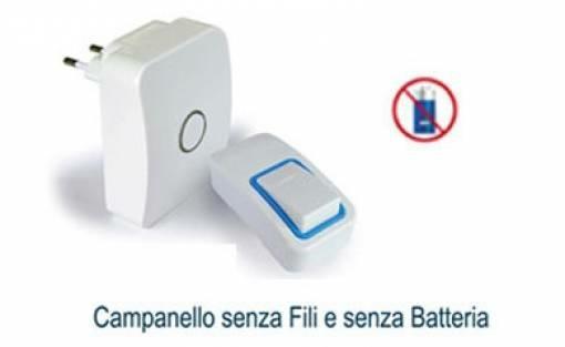 CAMPANELLO ELETTRONICO SENZA FILI TX SENZA BATTERIE