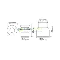 FARETTO LED DA INCASSO 3W 24V 25° IP67 BIANCO FREDDO