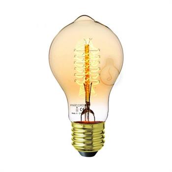 LAMPADA GOCCIA AMBRATA CON FILAMENTO IN CARBONIO VORTICE